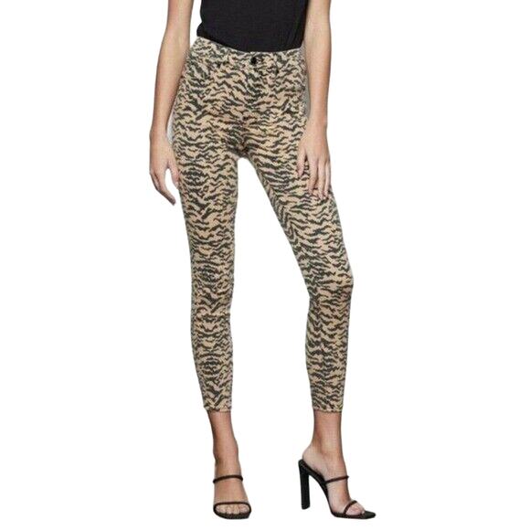 GOOD AMERICAN NEW $159 Good Waist Crop Skinny Jean‎ in Zebra Size 10 - Picture 1 of 4